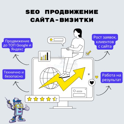 Услуга SEO продвижение сайта-визитки - купить в Малых Сибах
